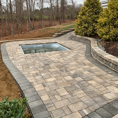 Stone Walkway and Landscaping border